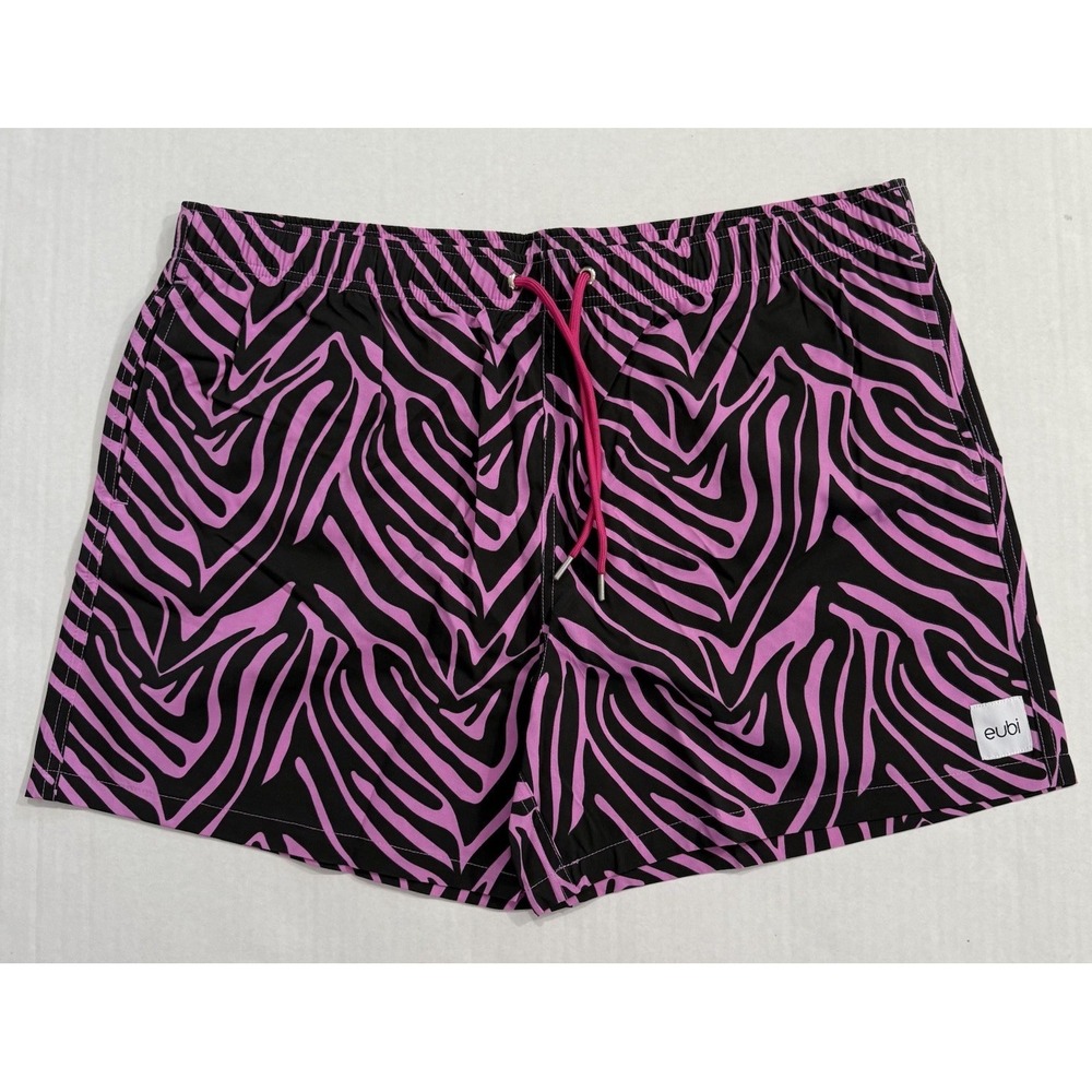 Eubi Magical Swim Shorts Men XXL Stretchy Pink Zebra Heat Reactive Color Change - Picture 2 of 15